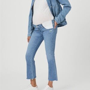 Paige Colette Crop Maternity Flare Jean